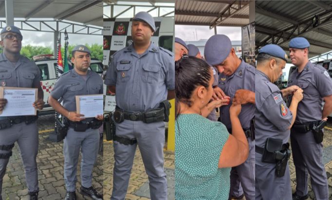 Policiais militares de Cosmópolis recebem homenagem do 19° Batalhão